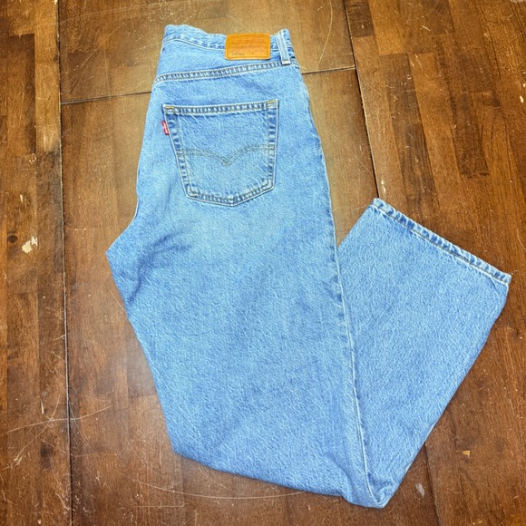 Levi's Premium 501 '90s Jeans Womens 31x30 Light Wash Blue Straight Leg Big E - Picture 13 of 13